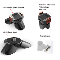 Mini trépied à déploiement automatique pour DJI Pocket 4P/4/3, pour Insta360 Luna, support magnétique en aluminium avec vis 1/4"-20 pour Xtra Muse