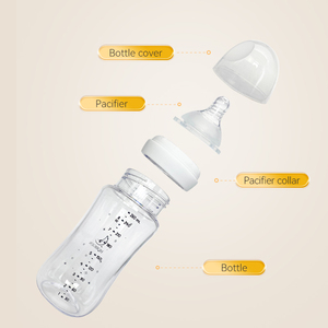 Factory Custom Logo BPA-Free Tritan Baby <b>Milk</b> <b>Bottle</b> 5oz Plastic Food Grade Silicone Animal Pattern 150ml and 260ml Sizes - Product Image 3