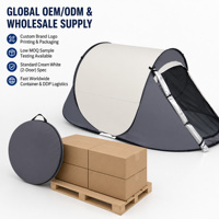 Tente instantanée pliable de 1,4 kg pour 1-2 personnes, ultralégère, résistante au vent, avec revêtement argenté en Oxford, portable, pare-soleil, pour le voyage