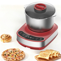 Batteur sur socle de haute qualité en acier inoxydable, design à tête inclinable, 150W, arrêt automatique, rotation planétaire, bol mélangeur de 5L pour