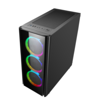 Nouveau boîtier gamer ATX avec verre trempé et ventilateur de refroidissement RGB pour PC en 2020