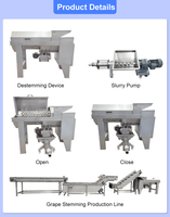 Automatische druivenpersmachine 500kg/uur druivenkruimelaar ontstamper druivenstamseparator machine voor wijnproductie