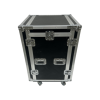 Boîtier de transport antichoc pour mixeur DJ 12U+4U OEM/ODM de haute qualité avec 3 portes, 4 roulettes, support de levage et indice de protection IP67