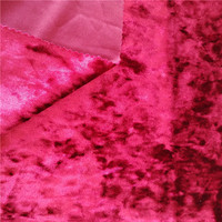 Tissu de velours écrasé KS Polyester Spandex Stretch tissu de velours coréen pour robe vêtements vêtement