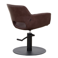 Chaise de coiffure en cuir PU, réglable en hauteur par vérin hydraulique, pivotante à 360°, pour salon de beauté