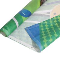Spanduk Jaring Cetak Kustom Premium Anti UV, Spanduk Jaring Vinyl untuk Latar Belakang Pertunjukan Konser Luar Ruangan