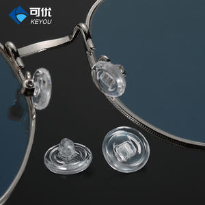 Coussinets de nez ronds en silicone transparents Keyou, type à vis, pour lunettes de soleil, accessoires confortables pour lunettes - Product Image 1