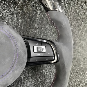 Volante de fibra de carbono forjado para Volkswagen Golf MK7 MK7.5 MK6 MK5 MK4 GTI Polo GTS GTD GTE R Passat r-line - Product Image 3