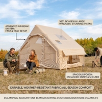 Tente gonflable en tissu Oxford robuste, imperméable, coupe-vent, portable, grande capacité pour le camping en groupe et les activités de plein air