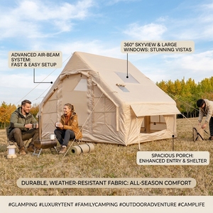 Tenda Gonfiabile in Tessuto Oxford Resistente, Impermeabile e Antivento, Portatile, Grande Capacità per Campeggio di <span class=keywords><strong>Gruppo</strong></span> e Attività all'Aperto - Product Image 1