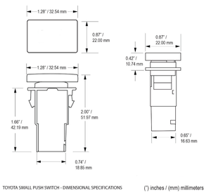 후방등-푸시 버튼 스위치 <span class=keywords><strong>12V</strong></span> 온오프 스위치(도요타 세쿼이아 하이랜더 타코마 툰드라 RAVR 야리스용) - Product Image 5