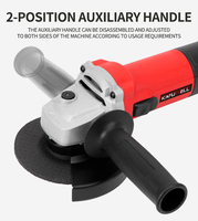 Meuleuse d'angle électrique filaire KAFUWELL PA5430 750W 125MM, qualité industrielle, outil électrique portable pour le polissage et une manipulation facile
