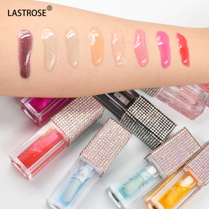 Huile à Lèvres Transparente Végane Marque OEM, <span class=keywords><strong>Gloss</strong></span> Brillant aux Acide Hyaluronique, Strass Scintillants, Arôme Fraise Colorée et <span class=keywords><strong>Fruit</strong></span>ée - Product Image 4