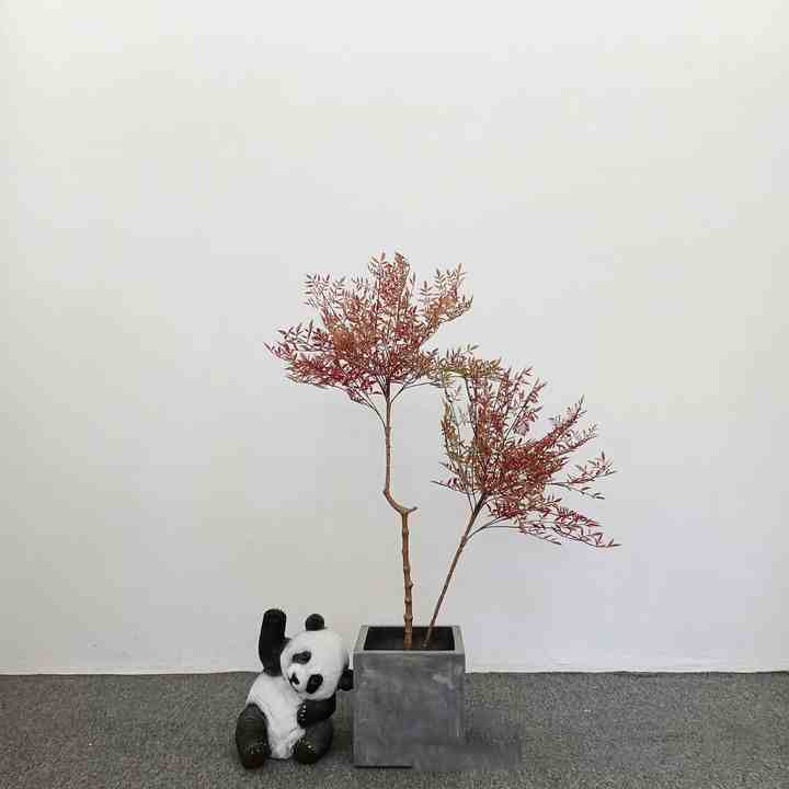 Wholesale  Red Decorative Bamboo Tree Artificial Green Bamboo Plant Decoration Indoor and Outdoor