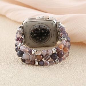 سوار ساعة فاخر للغاية مرصع بالخرز لساعة أبل سلسلة العقيق الفارسي 38-49 ملم حزام قابل للتنفس - Product Image 2