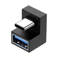 Adaptador OTG promocional de fábrica USB3.0 hembra tipo C USB codo en forma de U adaptador para portátil de teléfono móvil 10Gbps hecho de aluminio