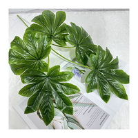 5 Fourchettes de feuilles d'alocasia artificielles en plastique, style palmier de Madagascar, Nouveaux produits, Haute qualité, Économique