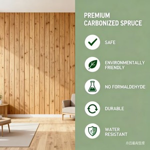 Planches de terrasse en <span class=keywords><strong>bois</strong></span> d'épicéa modifiées thermiquement, imperméables, fabriquées sur mesure pour terrasse extérieure - Style européen, garantie 5 ans - Product Image 6