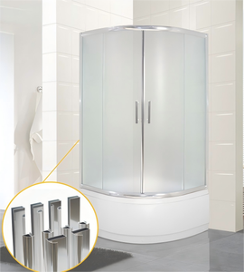 Sistema <span class=keywords><strong>de</strong></span> puerta corredera <span class=keywords><strong>de</strong></span> <span class=keywords><strong>armario</strong></span> con marco <span class=keywords><strong>de</strong></span> vidrio <span class=keywords><strong>de</strong></span> perfil <span class=keywords><strong>de</strong></span> aluminio personalizado con perfiles metálicos <span class=keywords><strong>de</strong></span> riel colgante - Product Image 4