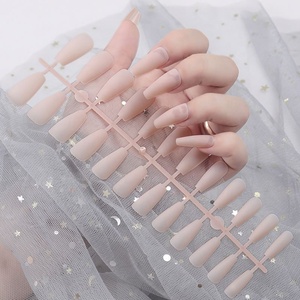 <span class=keywords><strong>Faux</strong></span> ongles en acrylique à pointe noire, 24 ballerine, artificiels, à bas prix, mi-longs, à pression, solides, <span class=keywords><strong>mat</strong></span>, nouveau Design, - Product Image 5