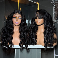 Grosir Transparan untuk Wig Lace Front & Closure 5x5/7x7 HD Lace Pre Pluked Baby Hair Raw Virgin Bouncy Curly Human Hair