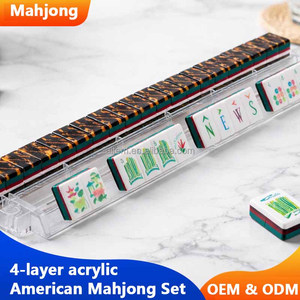 Juego de Fichas de Mahjong Americanas Premium, Acrílico Personalizado de 4 Capas, Diseño de Lujo, Regalo de Navidad, Fichas de Mahjong de Lujo - Product Image 4
