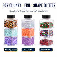 Großhandel Holographischer Glitzer-Mix aus Polyester, 2OZ Stapelbarer Shaker für Nägel, Gesicht und Körper zum Großhandelspreis ab Werk