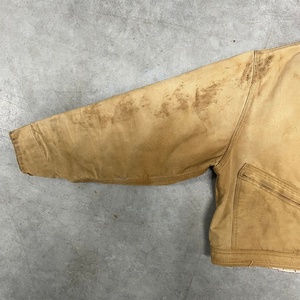 Veste courte en toile de coton vintage, personnalisée en usine, avec col camouflage, effet délavé, doublure rouge et rembourrage en coton - Product Image 6
