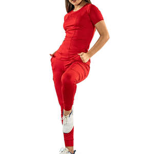 Ensemble de blouses médicales pour femmes Yilong Fashion Fit, pantalon jogger taille haute avec poche zippée, pour infirmières - Product Image 4