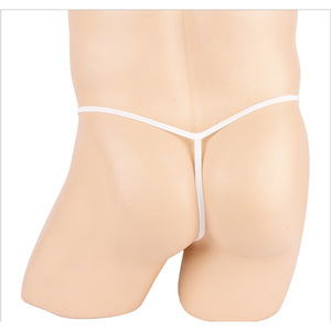 <b>Men's</b> Cute Pig Face <b>Thong</b> Underwear Pinkish White Low-Rise Spandex Nylon Sexy Lingerie For <b>Men</b> - Product Image 3