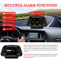Alat Diagnostik Multifungsi 2026 New Auto Electron OBD Gauge P19 Alarm Mobil GPS Hud Head-up Display