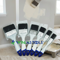 WINLASTOOLS Nouvelle Conception Industrielle OEM Pinceau à Peinture Mural en Poils Naturels Purs Manche en Bois Kit de Pinceaux DIY Logo Personnalisé