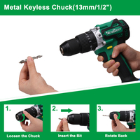 NewBeat 21V Kits combinés sans balais batterie outils à main électriques clé à chocs sans fil perceuse ensembles boîte