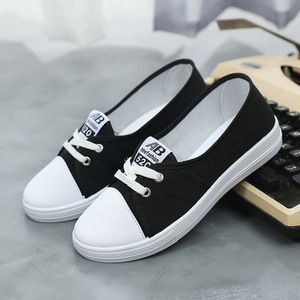 Chaussures en toile I-0726 pour femmes, respirantes, légères, polyvalentes, lacets coréens, chaussures décontractées pour femmes, baskets de campus - Product Image 2
