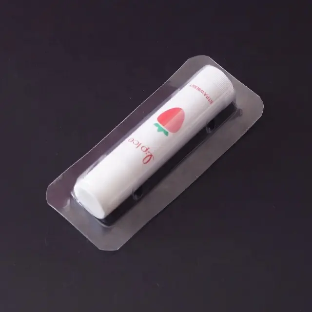 Caja de plástico transparente para bálsamo labial, bandeja para ventana