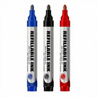 Marqueur permanent Bestationery en gros, promotionnel, encre graffiti noire rechargeable, avec logo personnalisé
