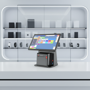 Système de point de vente Android Scangle avec écran tactile de 14,1 pouces, connectivité NFC, Bluetooth, USB, Wi-Fi et imprimante de reçus de 80 mm pour la vente au détail - Product Image 1