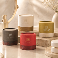 Pot de crème de luxe en papier Kraft, boîtes artisanales, contenant pour les cosmétiques, 1 pièce