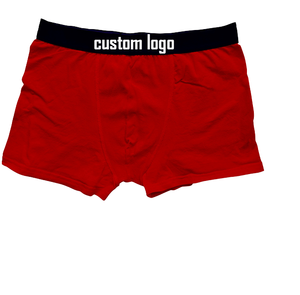 Boxers pour hommes adultes avec logo personnalisé sur la ceinture, 100% coton, taille classique, tissu respirant tricoté, couleur unie, séchage rapide - Product Image 3