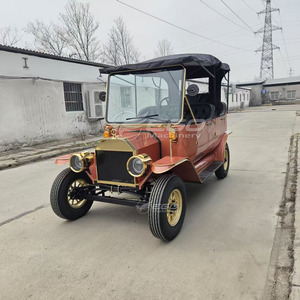 Newest Popular 5 Seats Chinese Electric Classic Car Orange Vintage Sightseeing Vehicle 4 <b>Wheels</b> Customized Size for Sale - Product Image 4