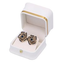 FADELI boîte d'emballage de bijoux, boîtes à bijoux pour collier de perles et boucles d'oreilles en cuir Pu de luxe Bracelet boîte à bijoux