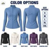 Veste de sport U-top pour femme grande taille, simple, respirante, séchage rapide, écologique, en Spandex/Nylon, unie, tendance, pour yoga et gym, fermeture intégrale devant