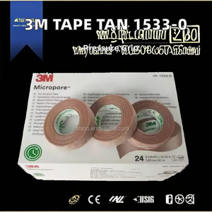 Cinta <span class=keywords><strong>Micropore</strong></span> <span class=keywords><strong>3M</strong></span> Tan 1533-0, 0.5 Pulgadas X 10 Yardas (1.25cm X 9.1m), 24 Rollos/caja - Product Image 3