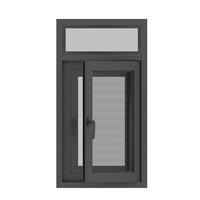Fenêtre à battant moderne en alliage d'aluminium avec double vitrage trempé pour salle de bain, insonorisée, isolante thermique, robuste et solide