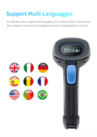 Lecteur de codes à barres filaire 1D 2D Qr portable Scanner de codes à barres laser sans fil pour les reçus Caisse enregistreuse Inventaire Chèque bancaire