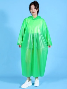 Disposable Adult Waterproof <strong>Rain</strong> <strong>Poncho</strong> with Hood Emergency Portable Plastic Raincoat for Hiking Travel <strong>Festival</strong> - Product Image 5