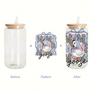 Custom Logo 16Oz Can Shape Drinking Jar Sublimation Drinkware 12 16 20 Oz 25Oz Beer <b>Glass</b> Water <b>Bottle</b> Cup With Lid - Product Image 1
