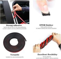 Bande d'Étanchéité en Caoutchouc pour Portière de Voiture, Protection Anti-Collision, Isolation Phonique Type B, 5M