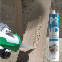 Colle liquide en gros, silicone blanc transparent, adhésif instantané sans clou, super adhérence, colle de construction