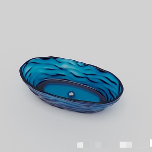 Bañera de resina transparente Cristal de color Hogar Independiente Pequeño Plano Fino Borde Ganso Círculo Bañera - Product Image 3
